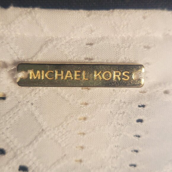 Michael Kors Collection White Eyelet Smocked-Hem Blouse - Women's Size M - Picture 6 of 12